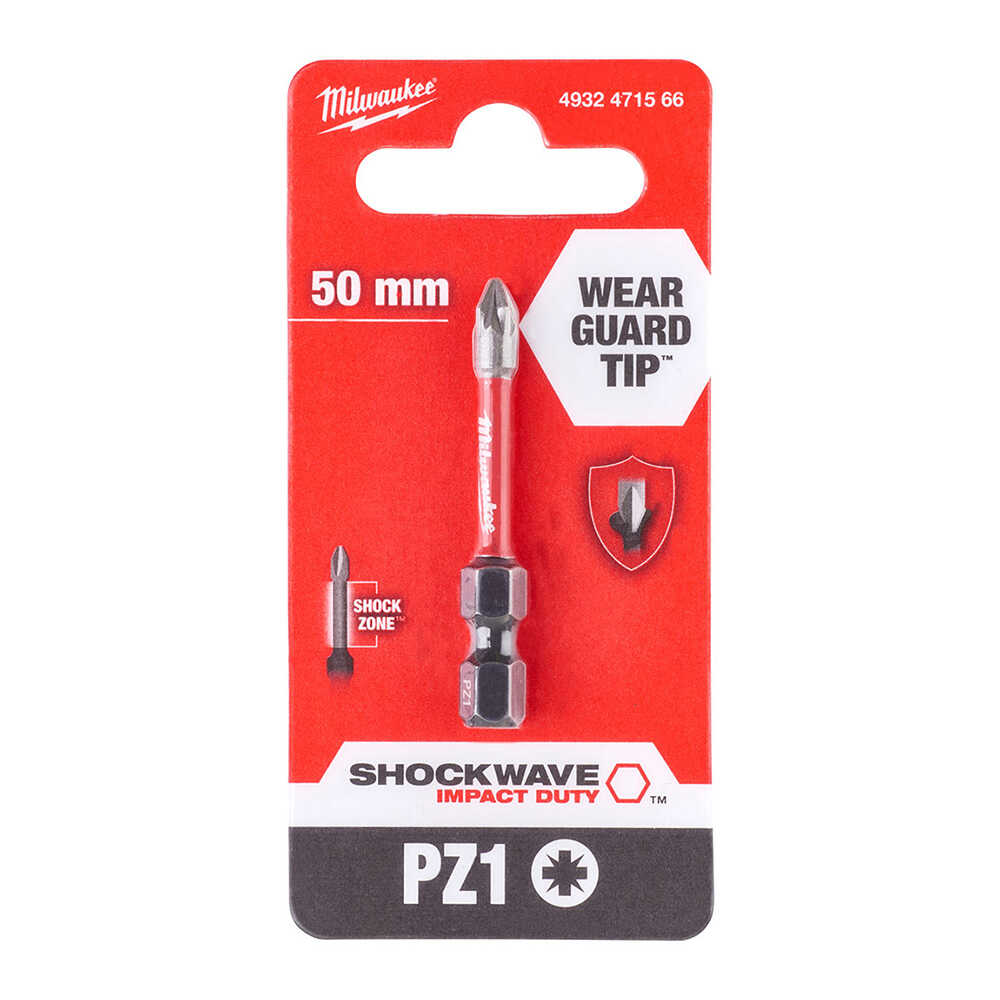 MILWAUKEE BITS UÇ PZ1 50mm 1LI PKT SHOCKWAVE